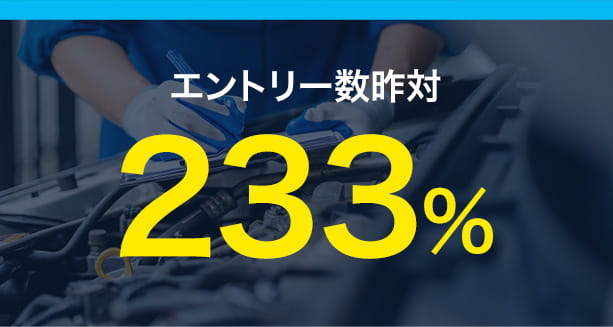 エントリー数昨対233%